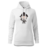 Da Oid Sinzer Grundfiguren Sweatshirt Hoody Damen Weiss Eckenholz Front